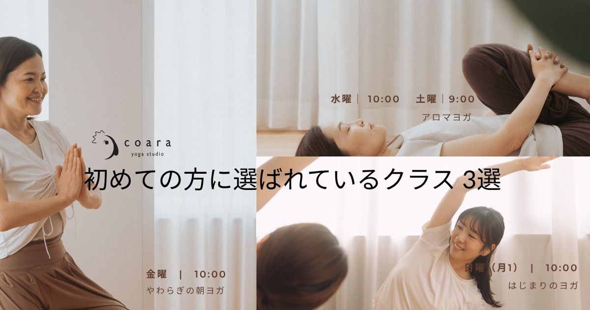 初めての方に選ばれているクラス 3選